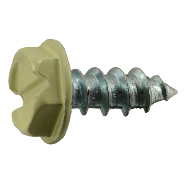 Midwest Fastener Sheet Metal Screw, #10 x 1/2 in, Painted Steel Flange Hex Head Slotted Drive, 35 PK 38008 - main